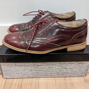 Burgundy Oxford Flats